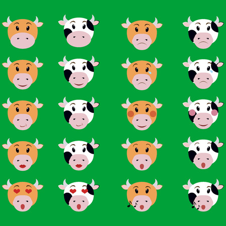 Cow Face emotion Icon Illustration sign emojiのイラスト素材