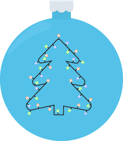 Garland for Holiday party with lights. in shape of treeの写真素材