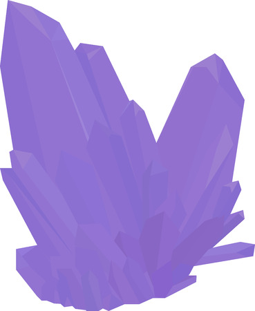 Quartz geometric crystal, color ice crystal vector illustration gem stone.のイラスト素材