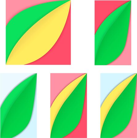 Paper cut spring social media post templatesのイラスト素材