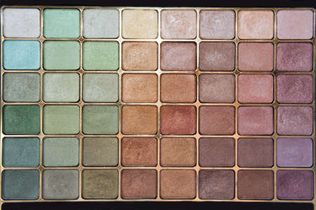 Closeup of colorful eyeshadow makeup paletteの写真素材