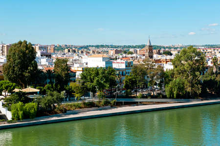 View of Seville river - Canal de Alfonso XIIIの写真素材