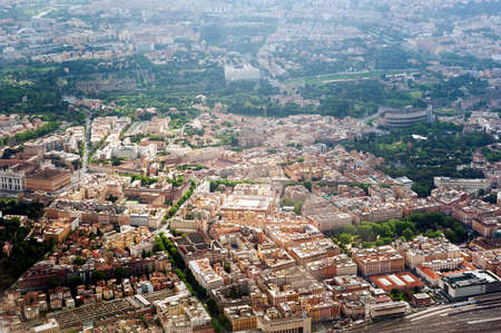 Aerial photograph of Romeの写真素材