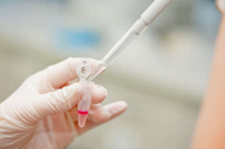 making biochemistry test in biotech lab