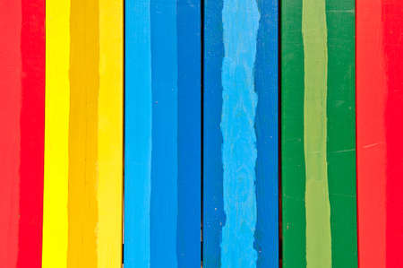 vertical colorful wooden boards backgrounの写真素材