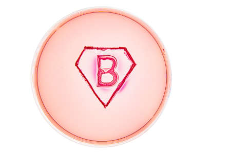 Super bacteria symbol consisting of bacterial culture