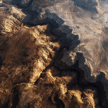 Aerial view of the Negev Desert in Israel, Middle Eastの素材