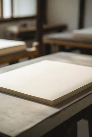 Blank book on wooden table in coffee shop. vintage tone.の素材