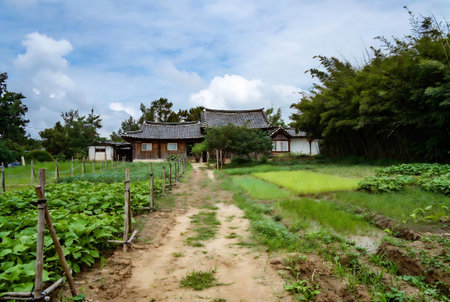 Traditional houses in south korea,Suwon\\"\"\""の素材