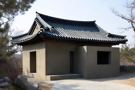 Traditional Korean style house in South Korea,Dongdeokgung Palaceの素材