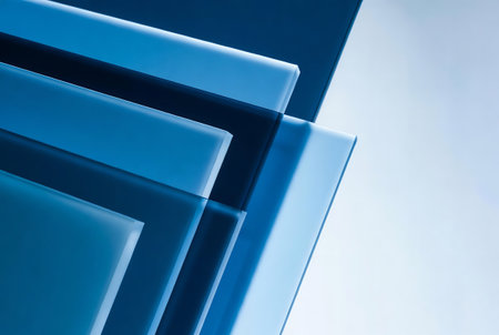 abstract blue background with lines and squares, abstract background with copy spaceの素材