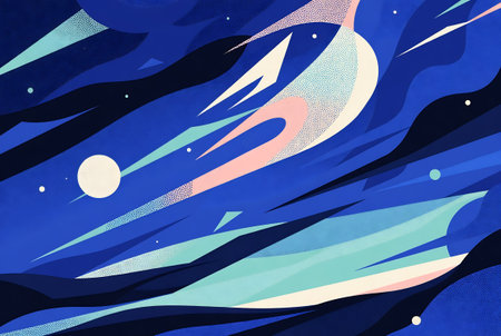 abstract blue background with a lot of geometric elements, vector illustrationの素材