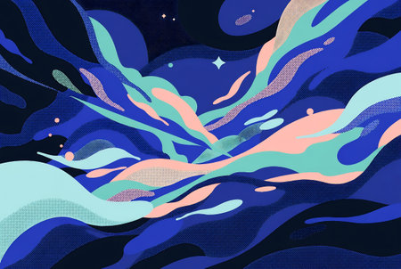 Abstract background with waves. Vector illustration for your design. Eps10の素材