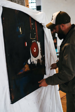 People gather outside Gucci fashion show building for Milan Women's Fashion Week in Milan.の素材