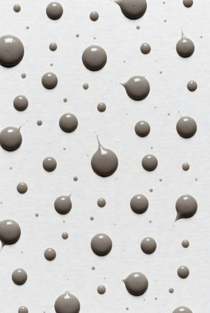 Water drops on white paper. Abstract background and texture for design.の素材