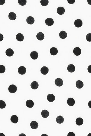 Black polka dot on white background. Seamless pattern.の素材
