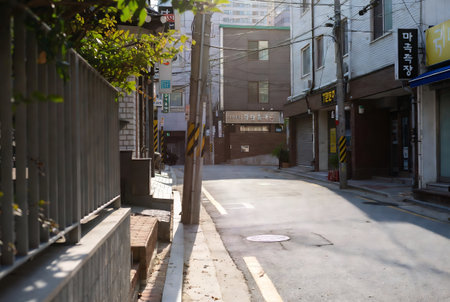 the old street in the city of Seoul in South Korea in East Asia.の素材