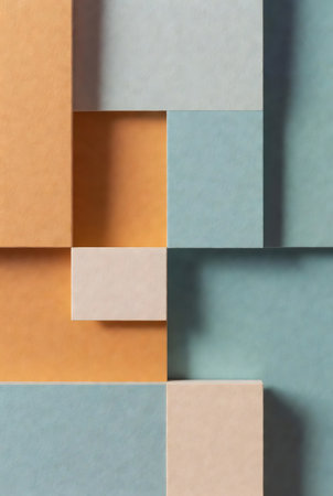 Abstract colorful background. Geometric shapes of pastel colors. Minimalism.の素材