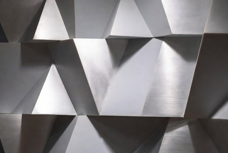 Abstract background of modern architecture. Geometric pattern on the wall.の素材