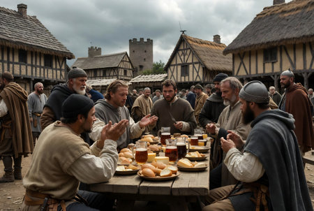 Unidentified participants of Rekawka - Polish tradition, celebrated in Krakow on Tuesday after Easter. Currently has the character of festival historical reconstructionの素材