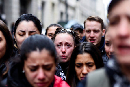 People in central Londonの素材