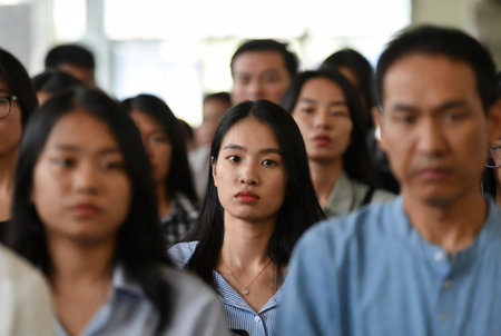 Group of Asian business people meeting in the office. Selective focus.の素材