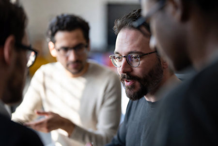 Group of diverse business people working together in office. Teamwork concept.の素材