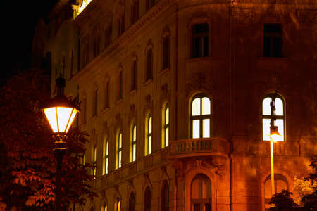 European CIty at Nightのeditorial素材