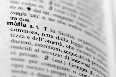 Mafia text in Dictionary