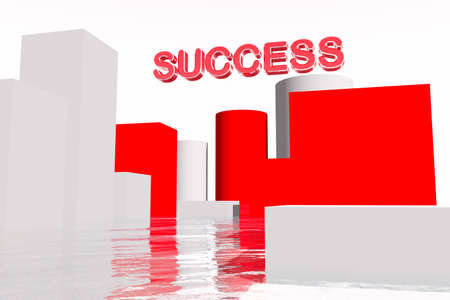 Success Business Concept 3D renderの写真素材