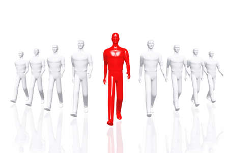 Teamwork Leader Business Concept 3D renderの写真素材