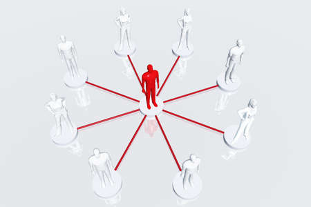 Network Connections Inner Circle 3D render