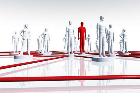 Network Connections Inner Circle 3D renderの写真素材