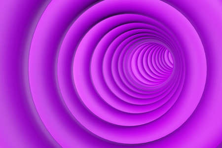 Circle Tunnel 3D illustrationの写真素材