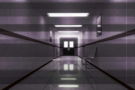 Scary Horror Hospital Corridor 3D artwork