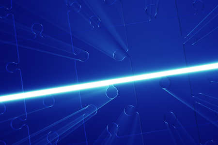 Puzzle Connection Logical Intelligence Conceptの写真素材