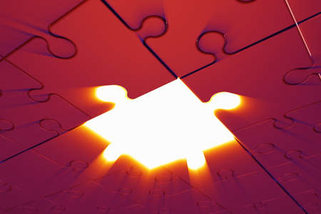 Puzzle Connection Logical Intelligence Conceptの写真素材