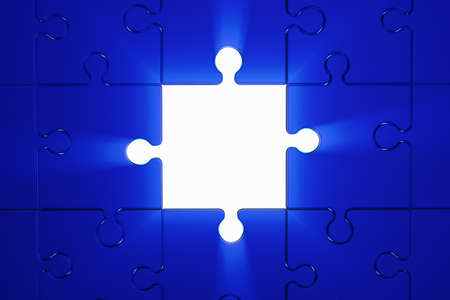 Puzzle Connection Logical Intelligence Conceptの写真素材