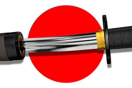Samurai Katana 3D artworkの写真素材