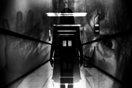 Scary Horror Hospital Corridorの写真素材