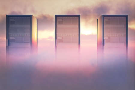 Cloud Servers Computing Creative Conceptの写真素材