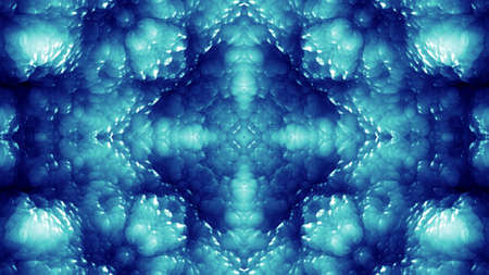 Blue Glassy Abstract Kaleida Style Background Illustration