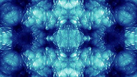 Blue Glassy Abstract Kaleida Style Background Illustrationの写真素材
