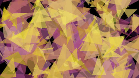 Yellow Pink Lowpoly Triangles Background 2D Illustrationの写真素材