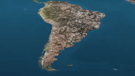 Dying Earth Global Warming Heavy Pollution Affected and Dried South Americaの写真素材