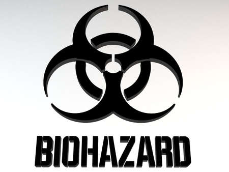 Biohazard Sign 3D Illustrationの写真素材