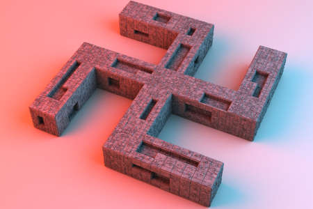 Oriental Religious Symbol Unique 3D Design Illustrationの写真素材