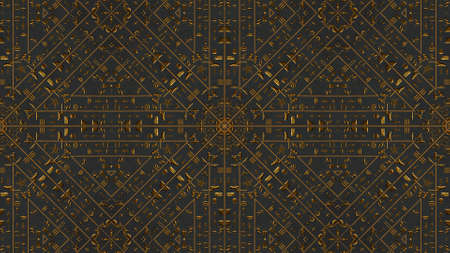 Golden Egyptian Hieroglyphs Kaleida Illustrationの写真素材