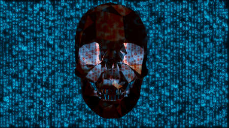 Computer Virus Infection Hacker Concept Blue