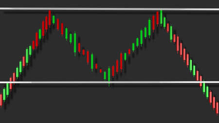 Double Top Stock Chart Pattern 3D Illustration - Stock Image - Everypixel